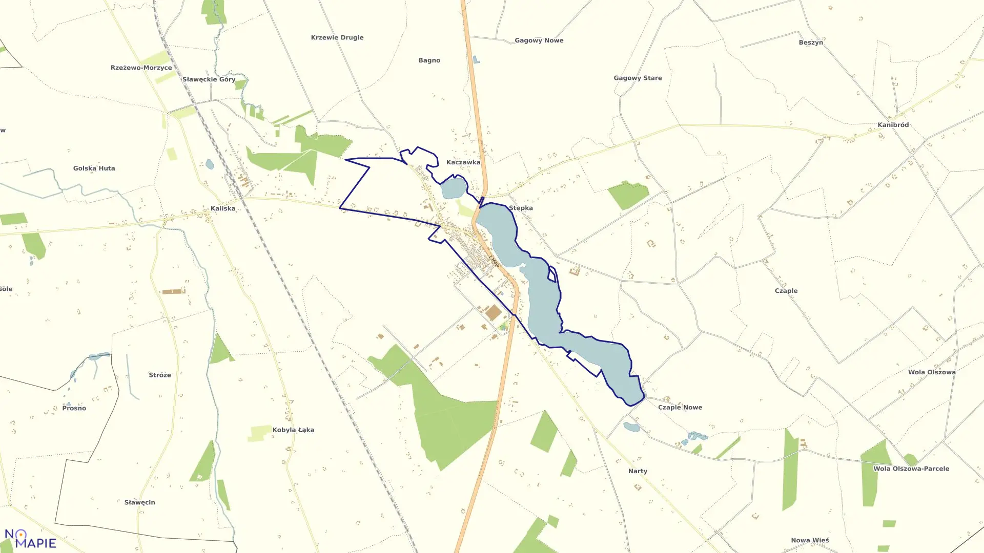 Mapa obrębu Miasto Lubień Kuj. w gminie Lubień Kujawski